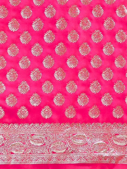 Cotton Silk Paisley Zari with Beautiful Ethnic Motifs Banarasi Saree