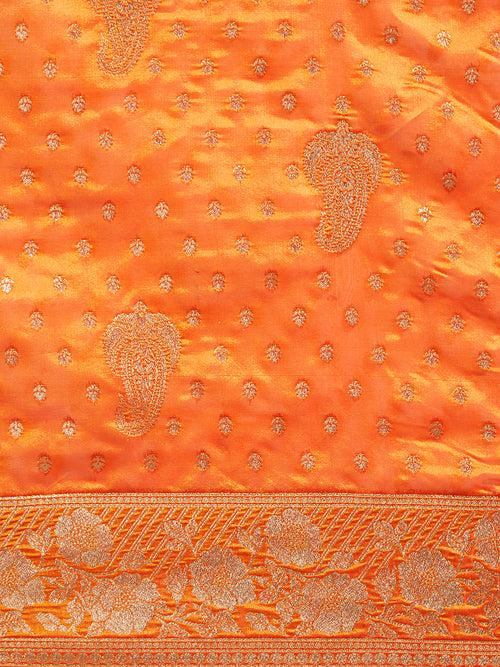 Cotton Silk Paisley Zari with Beautiful Ethnic Motifs Banarasi Saree