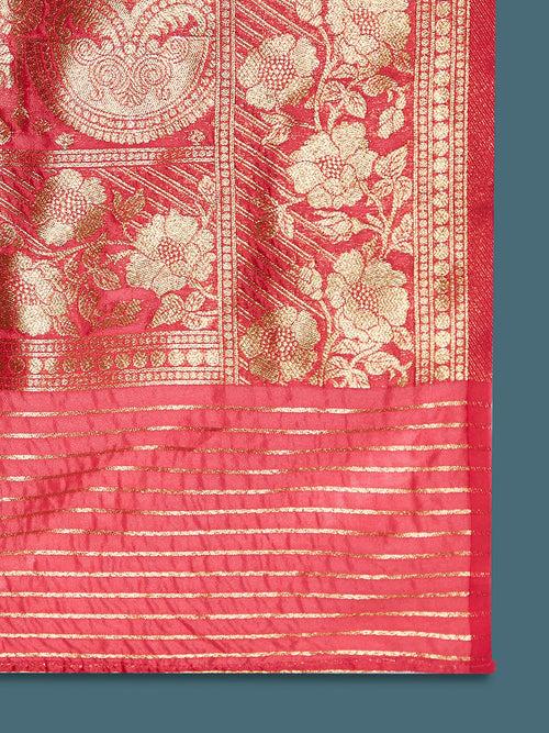 Cotton Silk Paisley Zari with Beautiful Ethnic Motifs Banarasi Saree