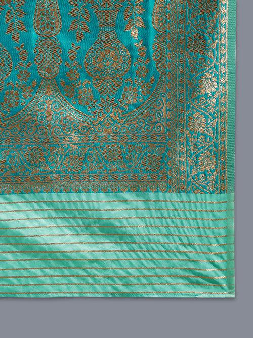 Satin Paisley Zari with Beautiful Ethnic Motifs Banarasi Saree