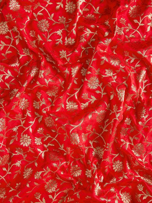 Satin Paisley Zari with Beautiful Jaal Banarasi Saree