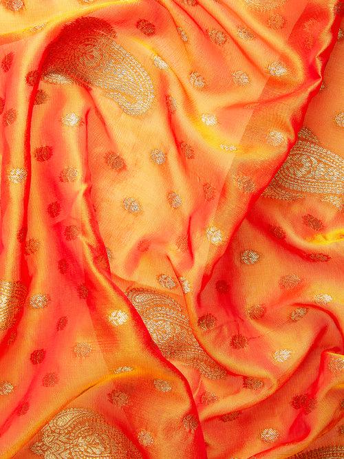 Cotton Silk Paisley Zari with Beautiful Ethnic Motifs Banarasi Saree