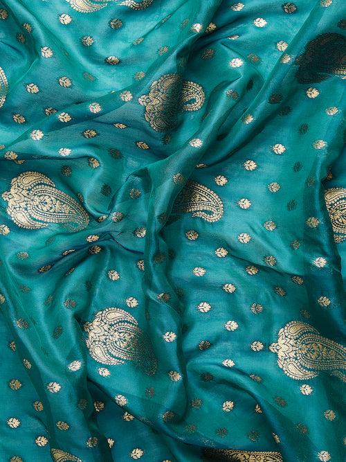 Cotton Silk Paisley Zari with Beautiful Ethnic Motifs Banarasi Saree