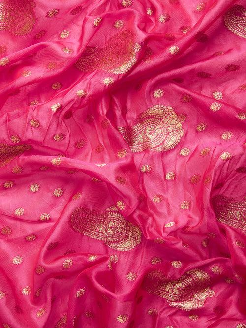 Cotton Silk Paisley Zari with Beautiful Ethnic Motifs Banarasi Saree