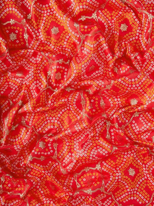 Satin Paisley Zari with Bandhani Banarasi Saree