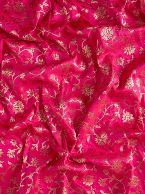 Satin Paisley Zari with Beautiful Jaal Banarasi Saree