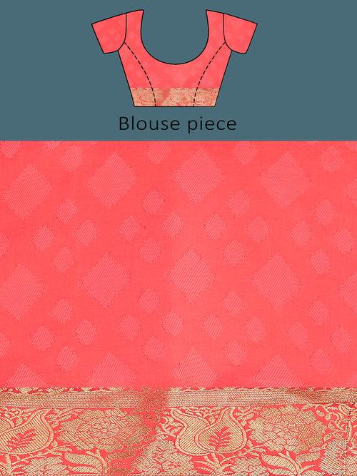 Satin Paisley Zari Woven Banarasi Saree