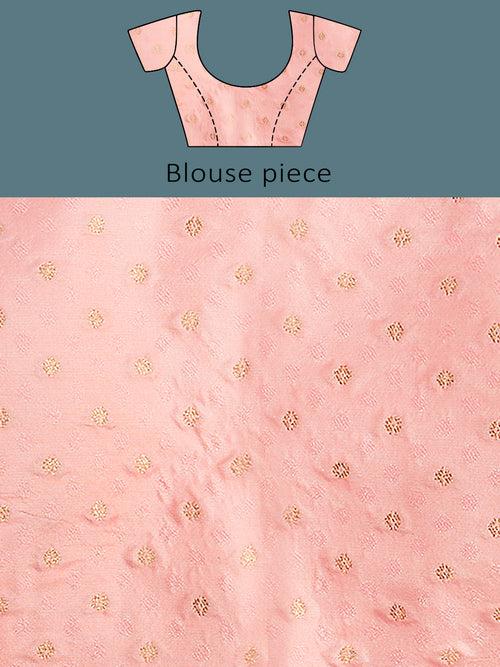 Satin Paisley Zari with Beautiful Ethnic Motifs Banarasi Saree