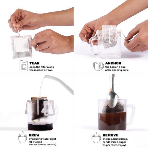 Pour-Over Coffee Flavour Trio: Classic, Dark Roast, and Cinnamon-Twist Trial Pack