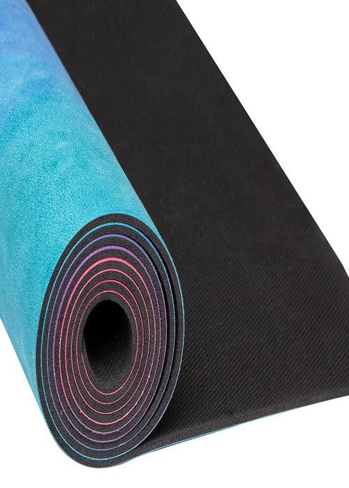 Yoga Essentials Natural Rubber & Microfiber Blue Diamond Suede Yoga Mat