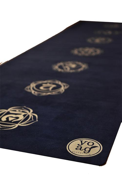 Yoga Essentials Natural Rubber & Microfiber Glided Chakras Mat