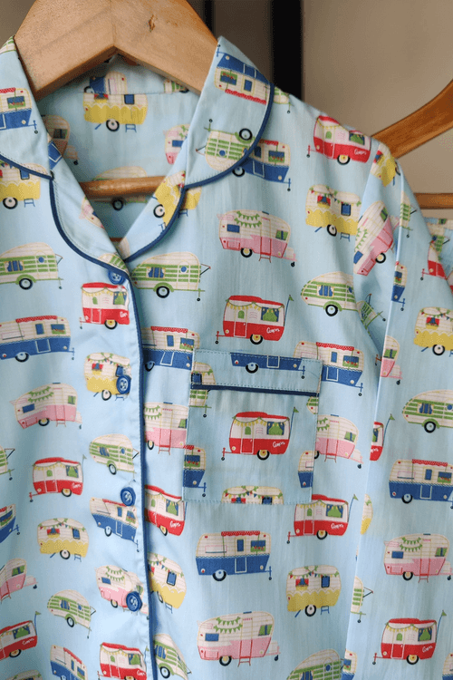 Caravan Dreams Blue Cotton Pyjama Set