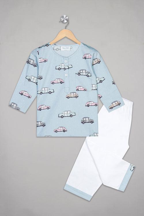 Racing Cars Kurta Pj Set