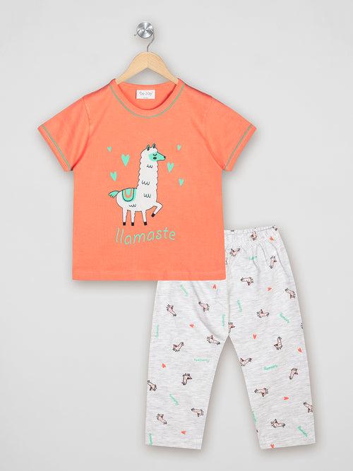 Llamaste  Coral Pj Set