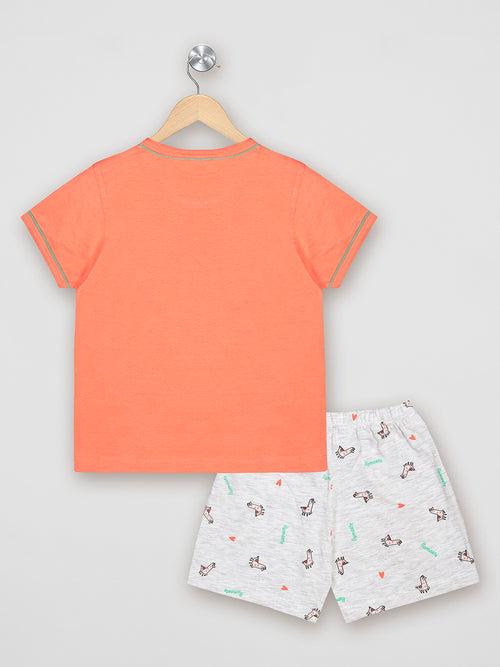 Llamaste Coral Shorts Set