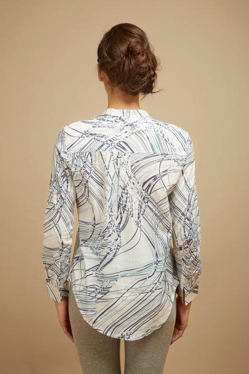 Blue Abstract Top