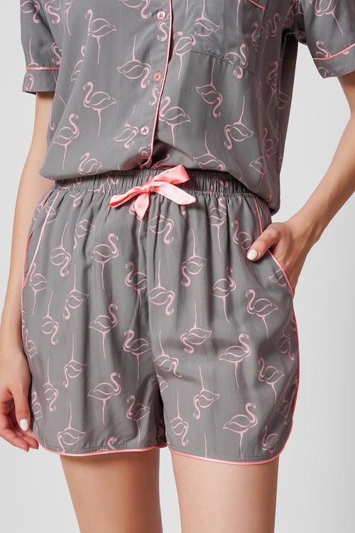 Flamingo Parade Shorts Set