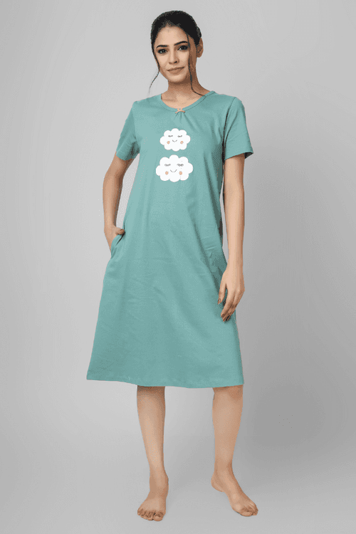 Green Cloud Nine Short Nighty