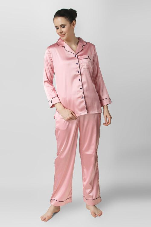 Barely Blush Satin PJ Set