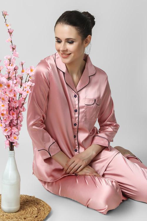 Barely Blush Satin PJ Set