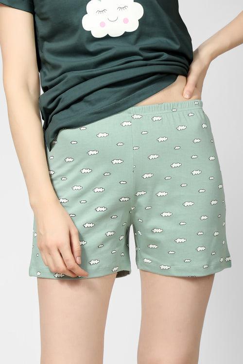 Misty Clouds Shorts Set