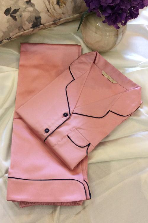 Barely Blush Satin PJ Set