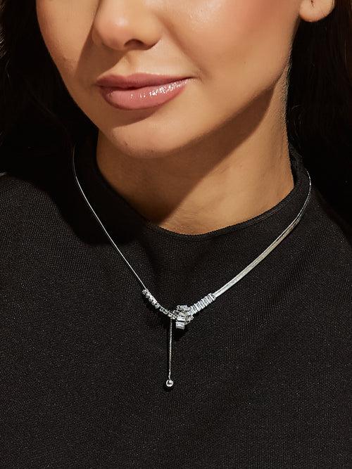 Women Elegant Silver Necklace