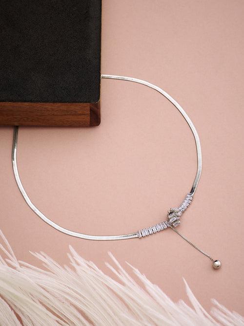 Women Elegant Silver Necklace