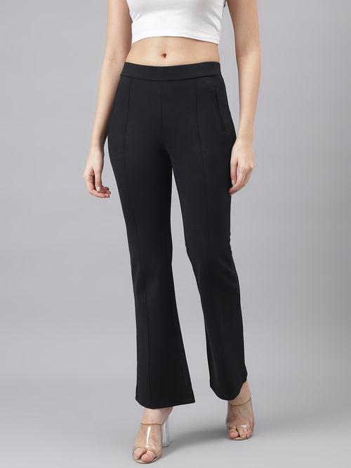 Black Ankle-Length Leggings for Casual Wear