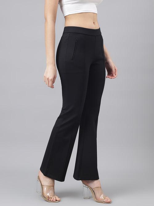 Black Ankle-Length Leggings for Casual Wear