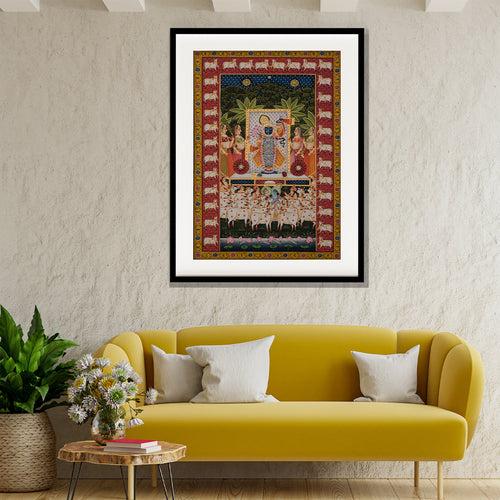 Gopashthami Utsav Pichwai Artwork Painting For Home Wall Decor