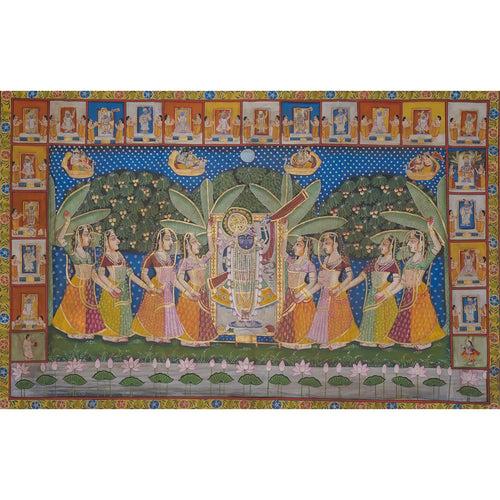 The Eternal Devotion Pichwai Handmade Painting For Home Wall Decor