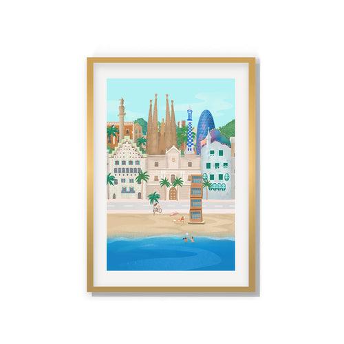 Barcelona Petra Lidze Painting Artwork For Home Wall Decor