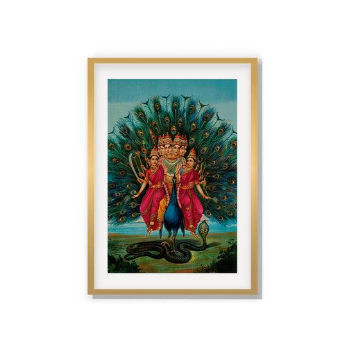 Raja Ravi Varma Artwork Painting - Murugan