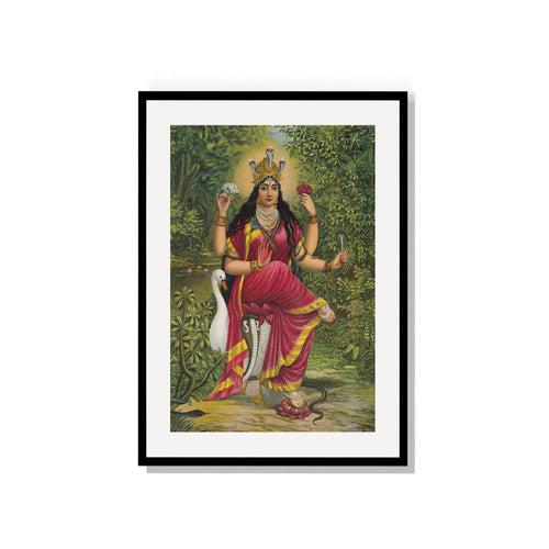 Raja Ravi Varma Artwork Painting - Manasa Devi