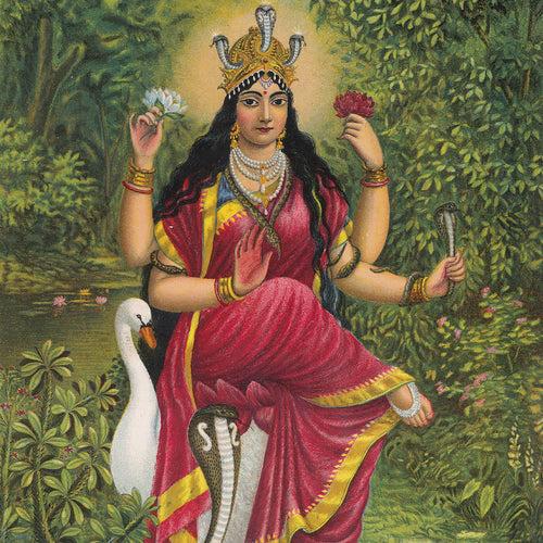 Raja Ravi Varma Artwork Painting - Manasa Devi