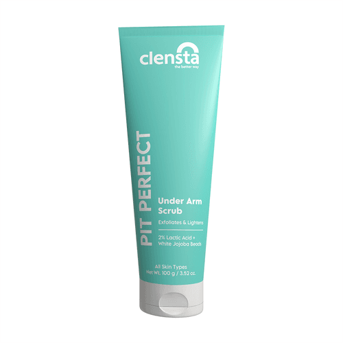 Pit Perfect Under Arm Scrub With Kaolin Clay, 2% Lactic Acid, and White Jojoba Beads For Smooth & Bright Underarms