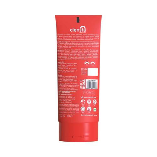 Red Aloe Vera Skin Glow Face Scrub With 1% Niacinamide, 0.5% Vitamin E & 3% Walnut Scrub For Deep Cleansing & Skin Brightening