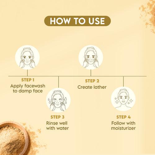 Multani Mitti Face Wash With 1% Salicylic Acid for clear skin