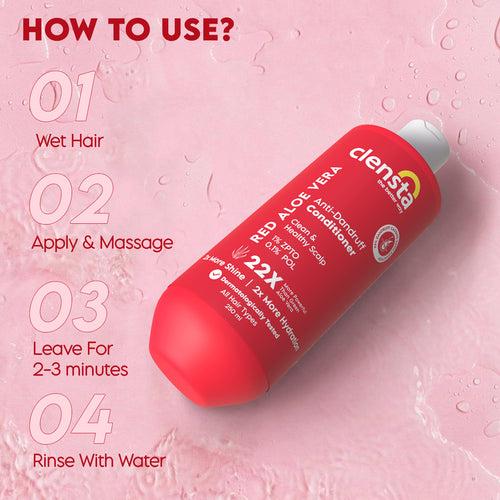 Red Aloe Vera Anti-Dandruff Conditioner With 1% ZPTO & 0.1%  POL