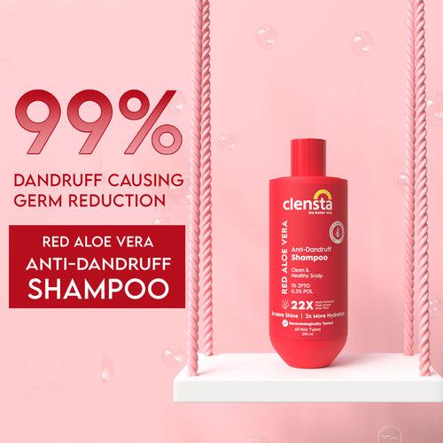 Red Aloe Vera Anti-Dandruff Shampoo With 1% ZPTO & 0.3% POL