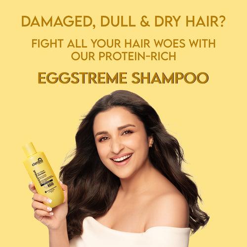 Eggstreme Hair Repair Shampoo With 0.10% Egg Protein Extract, 0.02% Hydrolyzed Silk Protein, 0.01% Biotin