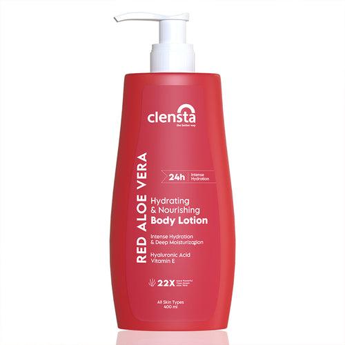 Red Aloe Vera Hydrating & Nourishing Body Lotion With Hyaluronic Acid & Vitamin E for Skin Hydration & Nourishment