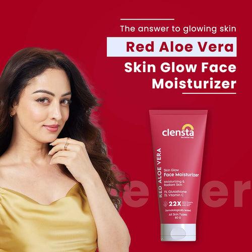 Red Aloe Vera Skin Glow Face Moisturizer With Red Aloe Vera, Glutathione & Vitamin C for Brighter Skin