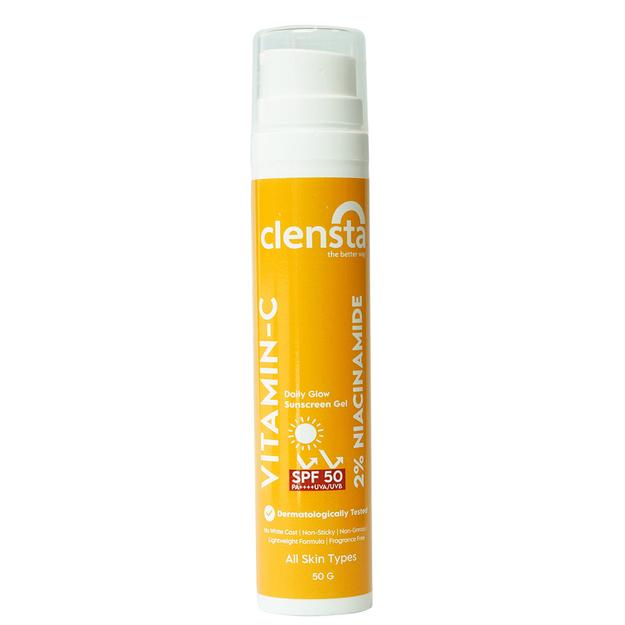 Vitamin C Daily Glow Sunscreen Gel SPF 50 PA++++ UVA/UVB With 2% Niacinamide for Sun Defense & Hydration