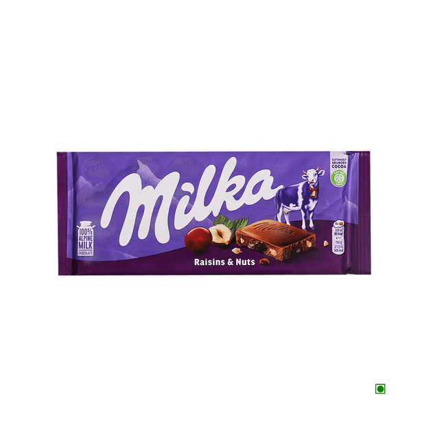 Milka Raisin and Nut Bar 100g