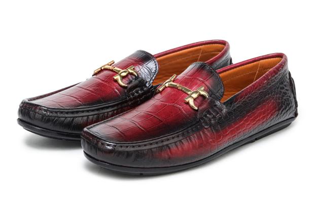 Horsebit Loafers - Oxblood Patina