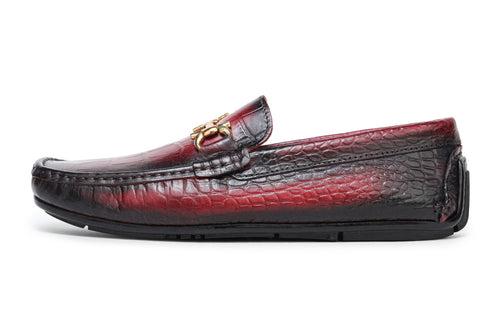 Horsebit Loafers - Oxblood Patina