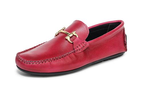 Horsebit Loafers - Red