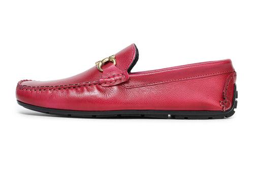 Horsebit Loafers - Red